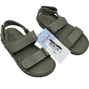 Cat & Jack Toddler Kody Sandals Olive Green Hook and Loop Size 8 Playground